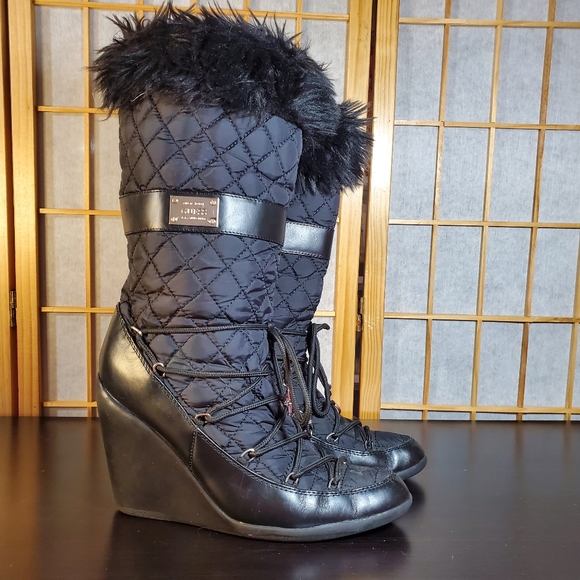 Guess | Shoes | Guess Winter Snow Boots Wedges With Fur | Poshmark